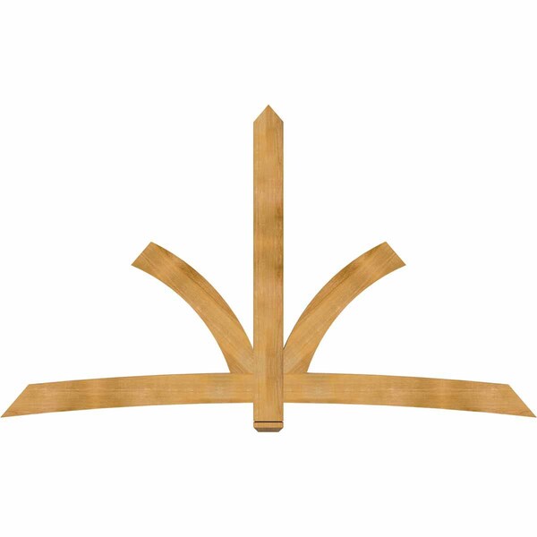 Ekena Millwork Davenport Rough Sawn Timber Gable Bracket, Western Red Cedar, 108"W x 63"H x 2"D x 6"F, 14/12 Pitch GBW108X63X0206DAV00RWR - main